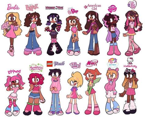 Cute Drawing Ideas People, Cute Cartoon Styles Character Design, Cute Art Styles Oc, Cute Outfit Illustration, Bubbly Cartoon Art Styles, Colorful Person Drawing, Cartoon Art Inspiration, How To Draw People Of Color, Cute Cartoonish Art Style