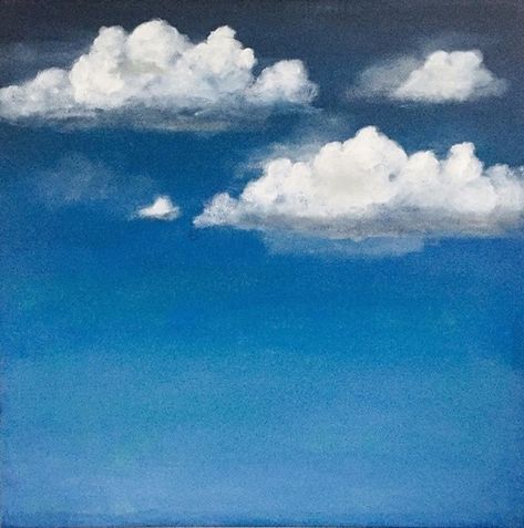 This painting reflects my childhood looking up in the sky while laying on the grass during the summer days. Cloud Painting Acrylic, Painted Wildflowers, Sky Acrylic, Summer Skies, Artfully Walls, Sky Artwork, Cloud Art, Ocean Scenes, Sky Painting