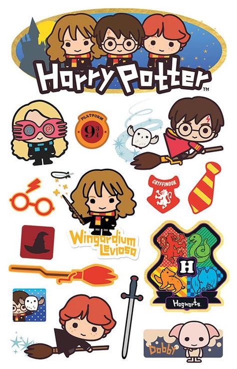 Stiker Macbook, Hp Stickers, Imprimibles Harry Potter Gratis, Harry Potter Chibi, Stickers Harry Potter, Hery Potter, Magical Spells, Imprimibles Harry Potter, Wallpaper Harry Potter