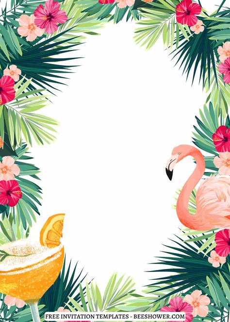 Get FREE PRINTABLE - 7+ Tropical Oasis Canva Birthday Invitation Templates Molde, Luau Birthday Party Invitations, Tropical Birthday Invitations, Hawaiian Invitations, Luau Party Invitations, Luau Birthday Invitations, Raffle Tickets Template, Hawaian Party, Luau Invitations