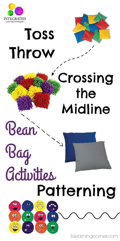 The Best Bean Bags for Sensory, Proprioception, Motor Planning and Visual Motor | ilslearningcorner.com Kaba Motor Becerileri, Bean Bag Activities, Planning School, Cool Bean Bags, Sensory Motor, Pediatric Physical Therapy, Motor Planning, Integrated Learning, Gym Games