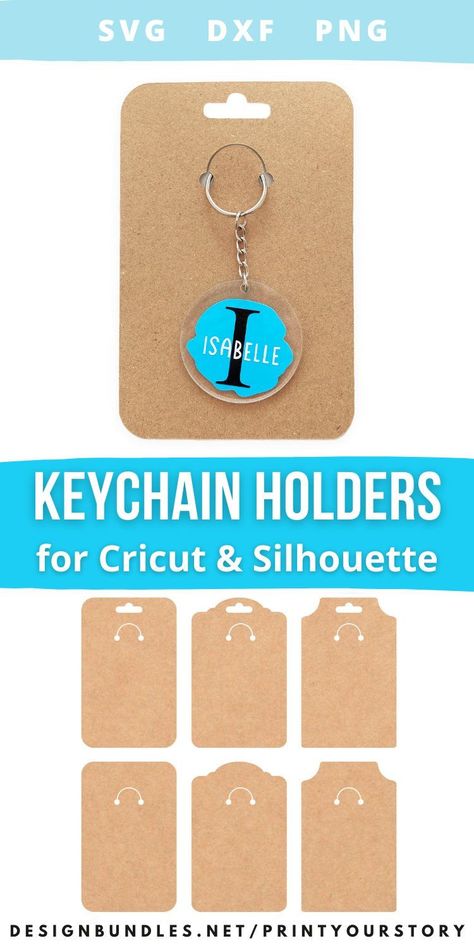 Keychain Holder Template, Keychain Cricut Ideas, Display Keychains, Cricut Keyrings, Keychain Display Card, Keychain Cricut, Cricut Keychain, Keychain Card Holder, Cricut Template