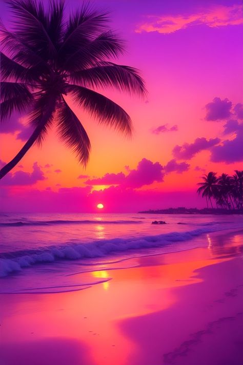 Tranquil Sunset Bonito, Nature, Ocean Palm Trees, Palm Tree Background, Best Beaches In The World, Dark Beach, Palm Trees Wallpaper, Colorful Sky, Palm Tree Sunset