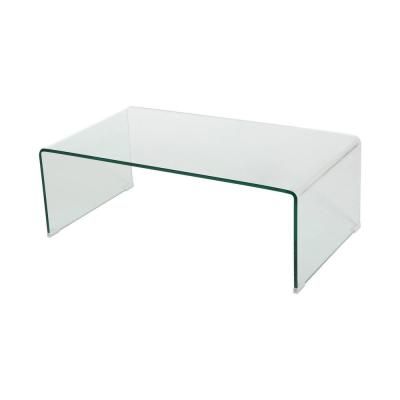 Pazel 40 in. Clear Medium Rectangle Tempered Glass Coffee Table Dramatic Table, Rectangle Glass Coffee Table, Clear Coffee Table, Oval Glass Coffee Table, Tempered Glass Coffee Table, Marble Round Coffee Table, Condo Decor, Mirrored Coffee Tables, Acrylic Coffee Table