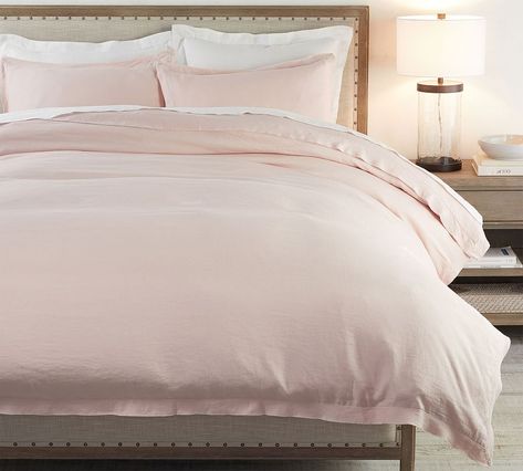 Light Pink Duvet, Pottery Barn Pink, Blush Bedding, Navy Bedding, Ruffle Duvet Cover, Ruffle Duvet, Queen Bed Sheets, Silk Bedding Set, Pink Duvet