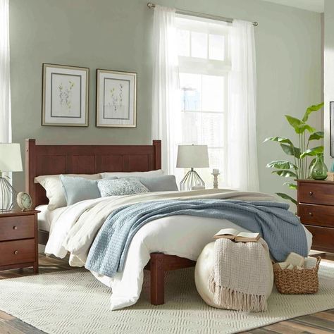 Warna Bilik Tidur, Idea Bilik Tidur, Cherry Wood Bedroom, Reka Bentuk Bilik Tidur, Dark Wood Bedroom Furniture, Cherry Bedroom Furniture, Dark Wood Bedroom, Dark Wood Bed, Cherry Wood Furniture