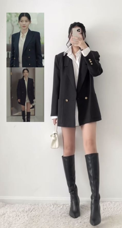 fitswithval insta Bossy Women Outfit, Ceo Aesthetic Outfit, Kpop Office Outfit, Ceo Women Outfit Korean, Korean Fashion Kdrama, Korean Interview Outfit, Dohee My Demon Outfit, Kdrama Business Outfit, Korean Women Fashion Classy