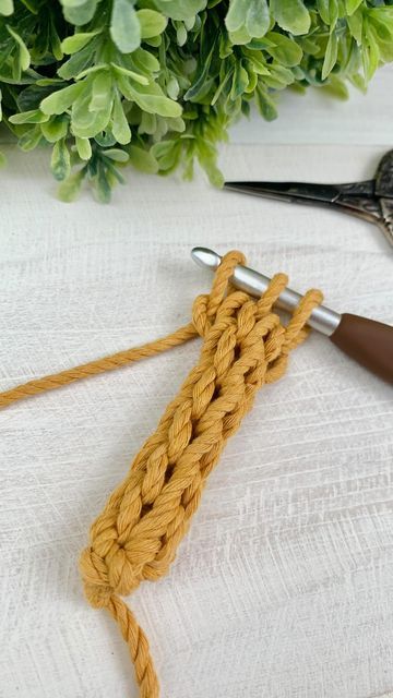 Hello, I’m Wan 😍 on Instagram: "Learn how to crochet an I-CORD with this easy tutorial🧶 Do you like this I-CORD? The full step by step video tutorial is available at knitcroaddict’s YouTube channel. #crocheticord #howtocrochet #learnhowtocrochet #crochettutorial #crochetbeginners" Couture, How To Crochet Rope Stitch, Crochet Rope Cords, I Cord Crochet, Crochet I Cord, Crochet Straps, Fast Crochet, Knitting Hats, Knitted Scarves