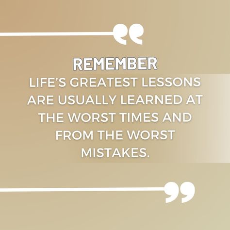 Mistakes In Life, Positive Things, Remember Who You Are, Work Inspiration, Bad Timing, Life Changing, So True, The Worst, Personal Growth