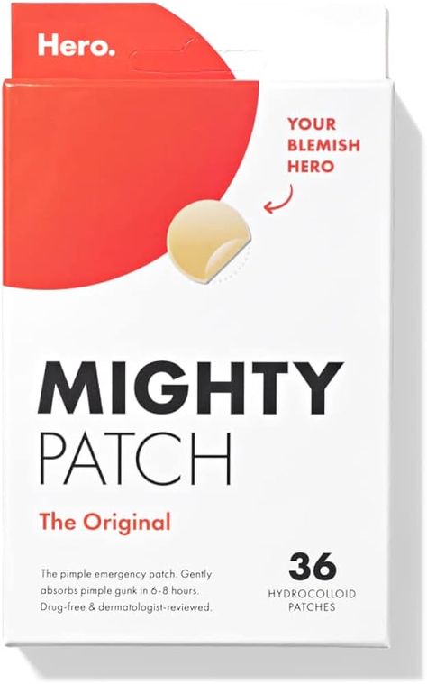 Mighty Patch Original from Hero Cosmetics - Medical-grade Hydrocolloid Pimple Patch, Nightime blemish patch, wake up to clearer looking skin, suitable for sensitive skin (36 Count) : Amazon.ca: Beauty & Personal Care Acne Pimple Patch, Mighty Patch, Pimple Patch, Nose Pores, Pimples Overnight, Losing 40 Pounds, Star Words, Lose 40 Pounds, Facial Cleansing