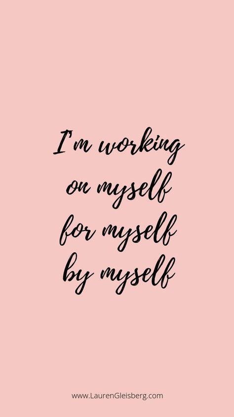 BEST MOTIVATIONAL & INSPIRATIONAL GYM / FITNESS QUOTES - I'm working on myself for myself by myself Tenk Positivt, Motivasi Diet, Inspirerende Ord, Quotes Fitness, Gym Quote, Motiverende Quotes, Garage Gym, Best Motivational Quotes, Motivation Fitness