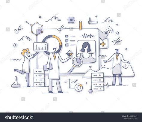 Concept of big data technology in healthcare. Preventive medicine and automation of health professional's work. Personalized prescriptive analytics. Doodle vector illustration #Ad , #ad, #Preventive#healthcare#automation#medicine Health Care, Big Data, Preventive Healthcare, Big Data Technologies, Doodle Vector, Preventive Medicine, Stock Vector, Medicine, Vector Illustration