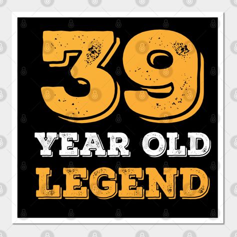 39 Year Old Legend Birthday Gift : This design is a great funny present birthday ideas for limited edition legends and queens who were born in 1983 in their 39th birthday turning 39 years old and love Retro color scheme to celebrate a Happy BDay Party with supplies.Grab this apparel with nice gift collection of birthday decorations, cards, accessories, and journals to make a nice party with dad, mom, brother, sister, wife, husband, grandpa, grandma, son, daughter, uncle, aunt, Niece, and Friend. Born In 1983, Happy 39 Birthday, 39th Birthday, Aunt Niece, Funny Presents, Present Birthday, Sister Wife, Retro Color, Gift Collections