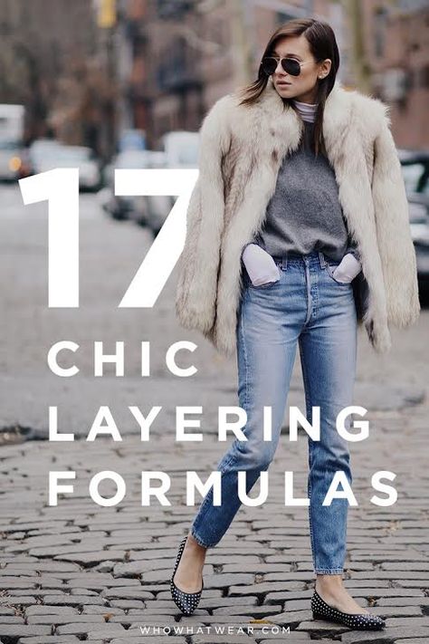 Love to layer? 17 chic layering looks that won't make you look bulky. Cute Comfy Layered Outfits, Layering Style Clothes, How To Layer Fashionably, Stylish Layered Outfits, Layer Summer Dress For Winter, Classy Layered Outfits, Chic Layered Outfits, Layered Fashion Women, Clothing Layering Ideas