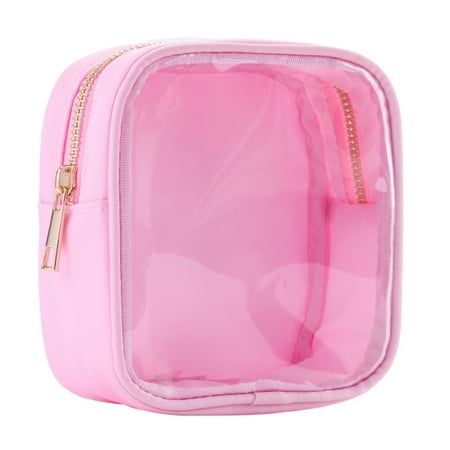 Description: Our transparent toiletry bag, the storage solution for all essentials. This compact bag is designed to hold sanitary napkins, keys, lipstick, mini perfume, cosmetics, mini mirror, jewelry, cash, credit cards, and more. With its transparent design, you can easily see the contents of the bag and quickly find the items you need. Made from high-quality nylon and PVC waterproof material, this small cosmetic bag is not only durable but also easy to clean. The smooth and sturdy zipper ensu Cute Pouches, Preppy Makeup Bag, Clear Makeup Bag, Storing Makeup, Preppy Makeup, Mini Makeup Bag, Packing Bags Travel, Girls Trip Gifts, Clear Cosmetic Bag