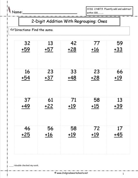 two digit addition with regrouping ones to tens place worksheet 2 Digit Addition With Carry Over, 2digit Addition With Regrouping, Two Digit Addition With Regrouping, Place Worksheet, Addition With Regrouping Worksheets, Two Digit Addition, Easy Math Worksheets, Kindergarten Math Worksheets Addition, Addition With Regrouping