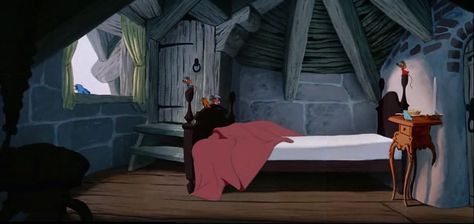 Cinderella's bedroom Old Disney, Cinderella Background, Cinderella Bedroom, Cinderella Room, Disney Crossover, Disney Background, Cinderella Disney, Blue Colour Palette, Animation Background