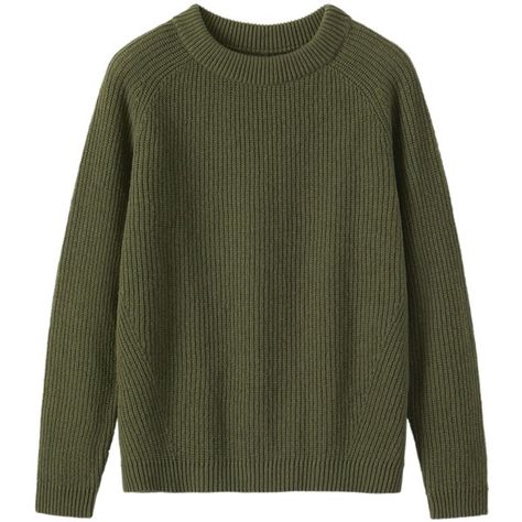 Toast Ribbed Wool Sweater (250 CAD) ❤ liked on Polyvore featuring tops, sweaters, olive, ribbed sweater, rib sweater, ribbed top, green top and long wool sweater Long Collar Shirt, Long Green Sweater, Military Green Shirt, Fisherman Knit Sweater, Army Green Sweater, Raglan Sleeve Shirts, Green Jumpers, Olive Green Top, Olive Green Shirt