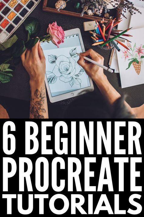 Digital Drawing: 6 Step-By-Step Procreate Tutorials for Beginners Beginner Illustrator Projects, Procreate Tips For Beginners, Procreate Ideas Easy, Procreate 101, Procreate Lessons, Procreate Drawing Tutorials, Easy Procreate Art, Procreate Classes, Procreate Resources