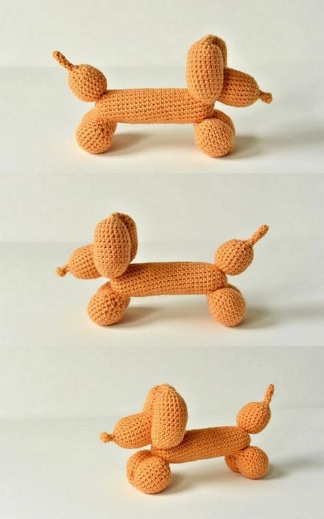 Alluring Crochet Balloon Dog Patterns and Tutorials Amigurumi Patterns, Free Crochet Patterns Balloon Dog, Crochet Balloon Animals Free Pattern, Balloon Animal Crochet Pattern, Crochet Ballon Animals Free Pattern, Ballon Dog Crochet Pattern Free, Weiner Dog Crochet Pattern, Crochet Ballon Animals, Balloon Animal Crochet Pattern Free