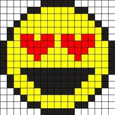 pixel art smiley coeur : +31 Idées et designs pour vous inspirer en images Crochet Pixel, Image Pixel Art, Modele Pixel Art, Pony Bead Patterns, Pixel Crochet, Kandi Patterns, Pearler Bead Patterns, Hama Perler, Hama Beads Patterns