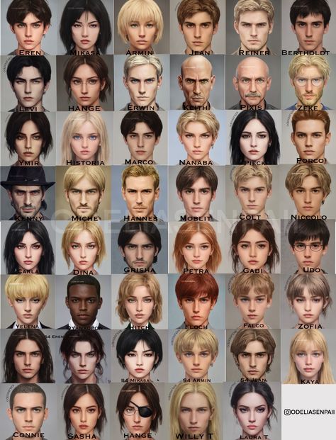 odeliasenpaii on Twitter: "Updated version of all the realistic AOT characters I’ve made #aot #snk #artbreeder… " فنسنت فان جوخ, Bahasa Jepun, Flipagram Instagram, Attack On Titan Aesthetic, Attack On Titan Comic, Aot Characters, Titans Anime, Attack On Titan Season, Real Anime
