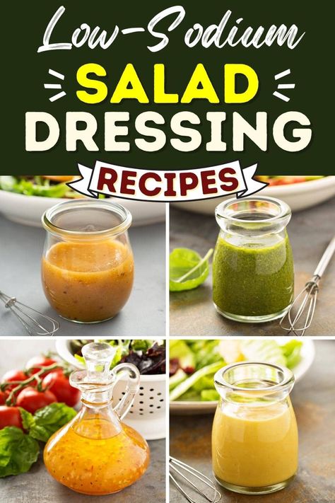 Low Sodium Salad Dressing, Low Sodium Salad, Low Sodium Dressing, Sugar Free Salad Dressing, Diy Salad Dressing, Homemade Salad Dressing Healthy, Heart Healthy Recipes Low Sodium, Best Salad Dressing, Low Salt Recipes