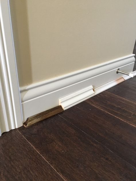 Floor Trim Ideas Baseboards, Shoe Molding Baseboard, Shoe Moulding, Wall Trim Molding, White Baseboards, Baseboard Moulding, In A Pickle, Franklin Homes, Baseboard Trim