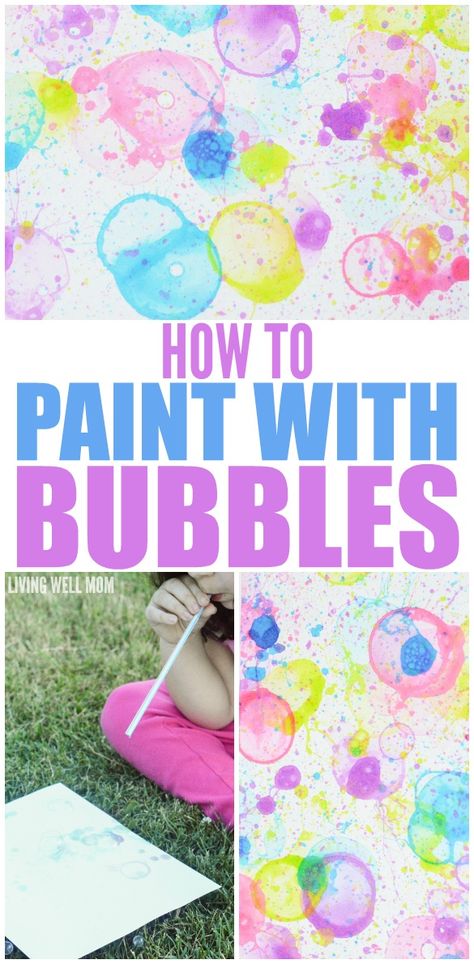 Paint With Bubbles, Bubble Activities, Bubble Painting, Summer Camp Crafts, Painting Activities, Summer Crafts For Kids, Bubble Art, Daycare Crafts, Summer Activities For Kids