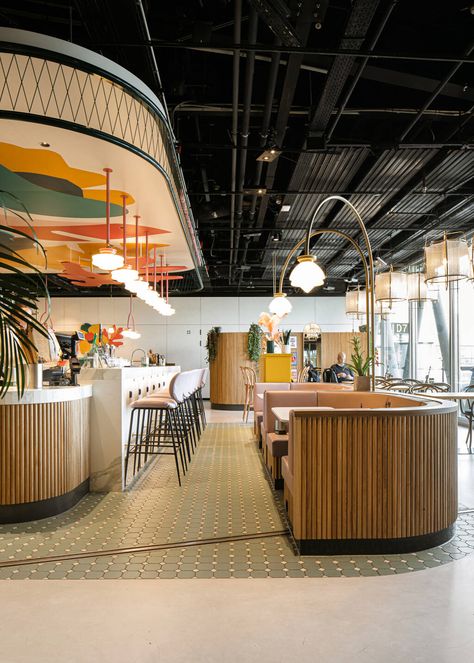 Coffee Shop Concept, Schiphol Airport, Work Cafe, Central Bar, Bar Vintage, 카페 인테리어 디자인, Concept Ideas, Coffee Shop Design, Bar Design Restaurant