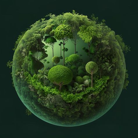 Earth Pictures Aesthetic, Green Environment Aesthetic, Green Energy Aesthetic, Green Energy Illustration, Planet Earth Pictures, Planet Earth Illustration, Eco Aesthetic, Go Green Posters, Tree Energy