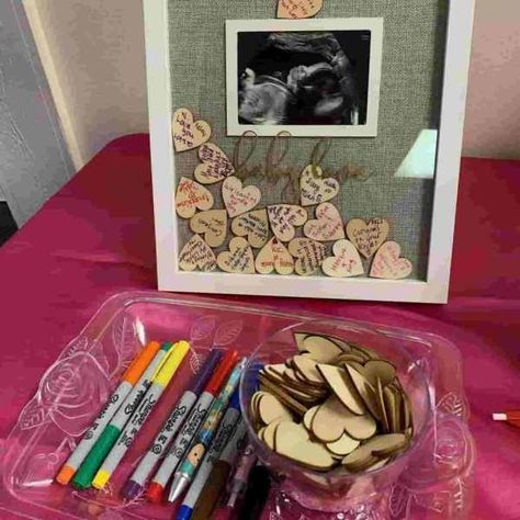 Gender Reveal Inspiration, Baby Shower Guest Sign In Ideas, Mini Baby Shower Ideas, Work Baby Shower Ideas, Baby Shower Gift Ideas For Guests, Easy Baby Shower Decorations, Baby Decoration Ideas, Simple Baby Shower Ideas, Baby Shower Guest Book Ideas