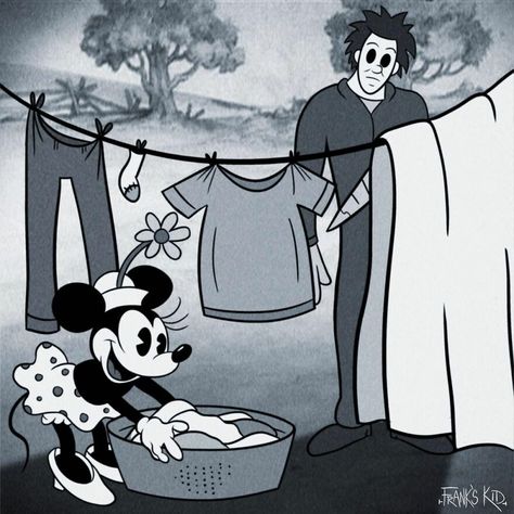 Artist Places Iconic Horror Characters Into Classic Disney’s Mickey Mouse Cartoons Disney Horror, Horror Cartoon, Arte Cholo, Horror Movie Icons, Dark Disney, Mickey Mouse Cartoon, Funny Horror, Horror Icons, Halloween Cartoons