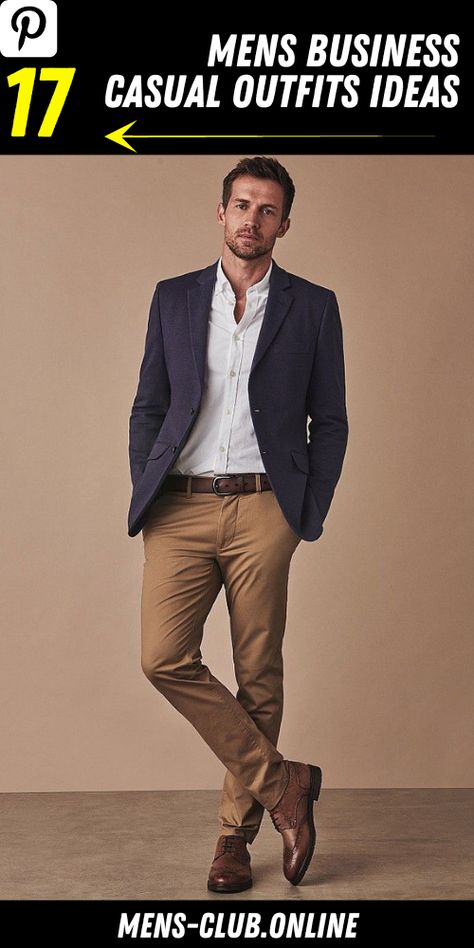 2023 Trend Forecast: Men’s Business Casual Outfits - Work Attire for Every Season - mens-club.online Men’s Dress Attire, Mens Bussines Outfits, Men Fall Business Casual Outfits, Mens Casual Suit Outfits, Men Fashion Work Outfits, Men's Fashion Business Casual, Men Fall Outfits Business Casual, Men’s Business Formal, Men’s Casual Looks