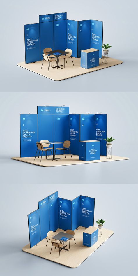 If you're designing an exhibition booth, this mockup can help you visualize how your design is going to look realistically. Download the free mockup now! Small Booth Design, Tent Interior, Booth Design Exhibition, Creative Booths, Event Booth Design, Small Booth, Expo Stand, Stand Feria, Exibition Design