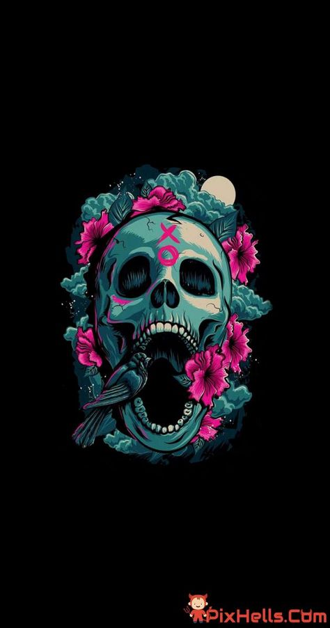 Floral Skull Wallpapers, Iphone, Skull Iphone Wallpaper, Hd Skull Wallpapers, Skull Wallpapers, Iphone Wallpaper, I Hope, For Free