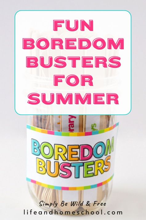 Encourage kids to stay productive and active with these awesome boredom busters for summer break! Diy Toddler Toys, Summer Boredom Busters, Boredom Busters For Kids, Outdoor Summer Activities, Summer Boredom, Summer Reading Challenge, Baby Play Activities, Open Ended Toys, Diy Toddler