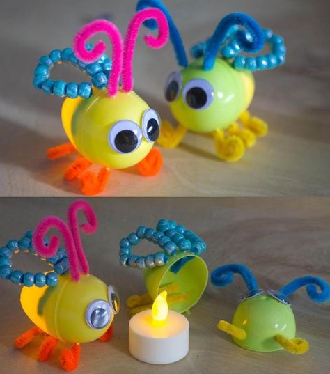 Plastic Easter Egg Crafts, Cave Quest, Lightning Bugs, Bug Crafts, Diy Ostern, Spring Kids, Vbs Crafts, Easter Egg Crafts, Spring Crafts For Kids