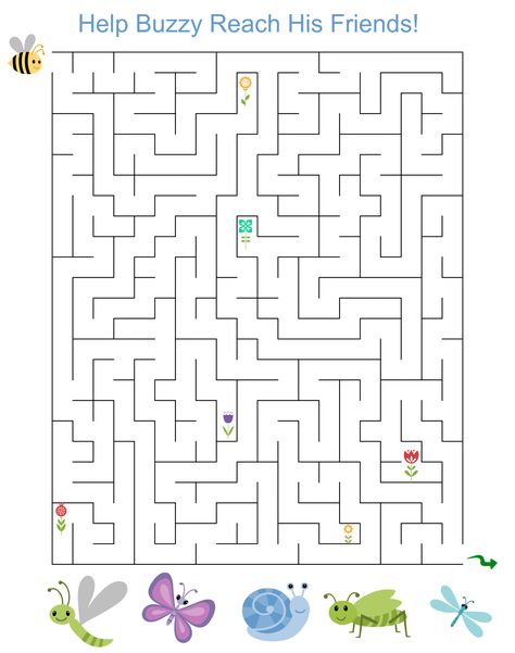 Mazes For Kids Printable, Maze Worksheet, Printable Mazes, Free Printable Games, Mazes For Kids, Maze Puzzles, Free Printable Activities, Spring Printables, Printables Free Kids