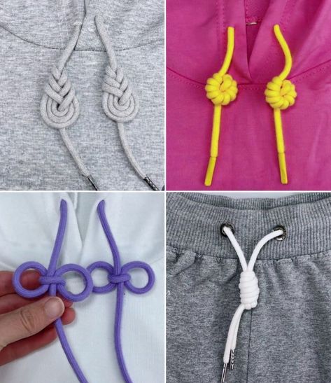 2.1M views · 34K reactions | Learn How To Tie Sweater Strings in Simple Steps! | Easy Ways To Tie Hoodie Knots | By Simple Crafts | Facebook Couture, Hoodie Knots, Design On Hoodie, Lace Hoodie, Coin Couture, How To Stop Snoring, Scarf Knots, Stop Snoring, Tie Sweater