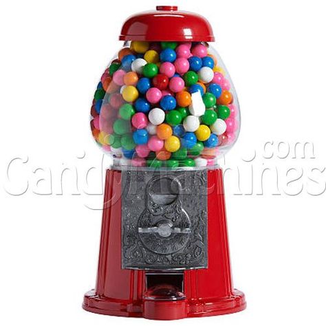 $26.64 Carousel Classic Gumball Machine Bank, 12" tall - Die cast Metal Glass Globe: Amazon.com: Grocery & Gourmet Food Anel Tutorial, Gumball Dispenser, Bubble Gum Machine, Dubble Bubble, Candy Dispenser, Vintage Candy, Gumball Machine, Vending Machine, Jelly Beans