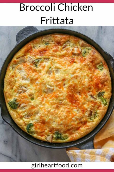 Chicken Frittata Recipes, Chicken And Broccoli Quiche, Dinner Frittata, Chicken Frittata, Fritata Recipe, Broccoli Frittata, Fritatta Recipe, Baked Frittata, Baking Secrets