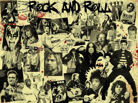 Rock'n'roll - Music Wallpaper (10572532) - Fanpop Christian Rock Music, Rock Collage, Rock And Roll Songs, Rock Background, Rock Aesthetic, Christian Rock, Music Collage, 80s Rock, Band Wallpapers