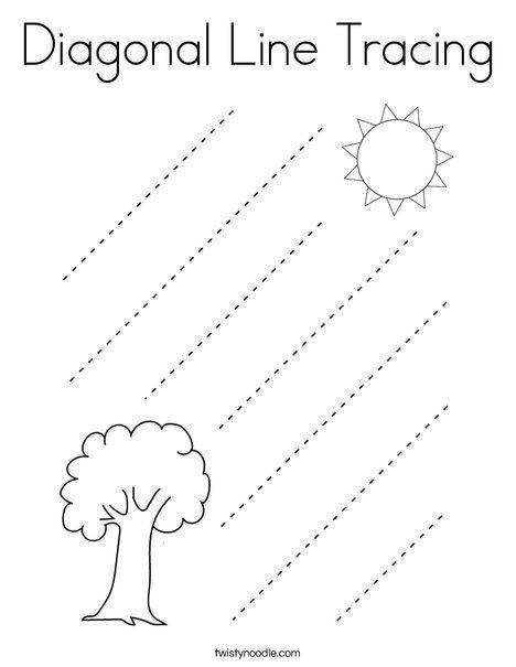 Diagonal Line Tracing Coloring Page - Twisty Noodle Preschool Prewriting, Line Tracing Worksheets, Line Tracing, Tracing Worksheets Free, Tracing Sheets, Preschool Tracing, Kids Worksheets Preschool, Pre Writing Activities, Tracing Worksheets Preschool