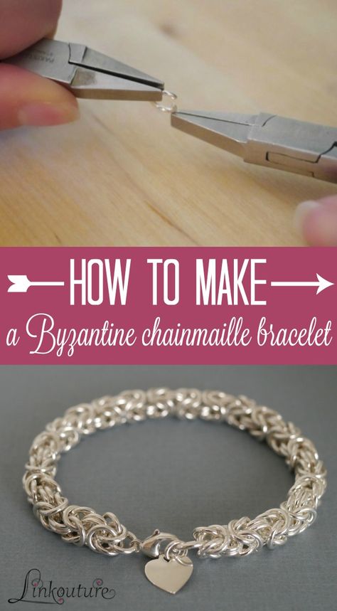 Weave Bracelet, Chainmail Bracelet, Chainmail Jewelry, Diy Jewelry Tutorials, Chainmaille Bracelet, Jewelry Tutorial, Chain Maille Jewelry, Jewelry Techniques, Homemade Jewelry