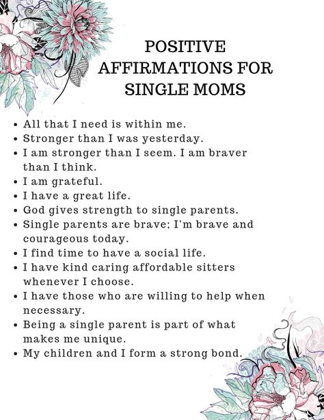 Positive Affirmations for Single Moms Single Mom Quotes Strong, Single Mom Meme, Single Mother Quotes, Single Parent Quotes, Single Mom Help, Single Mom Inspiration, Inspirational Quotes For Moms, Parents Quotes, Mom Encouragement