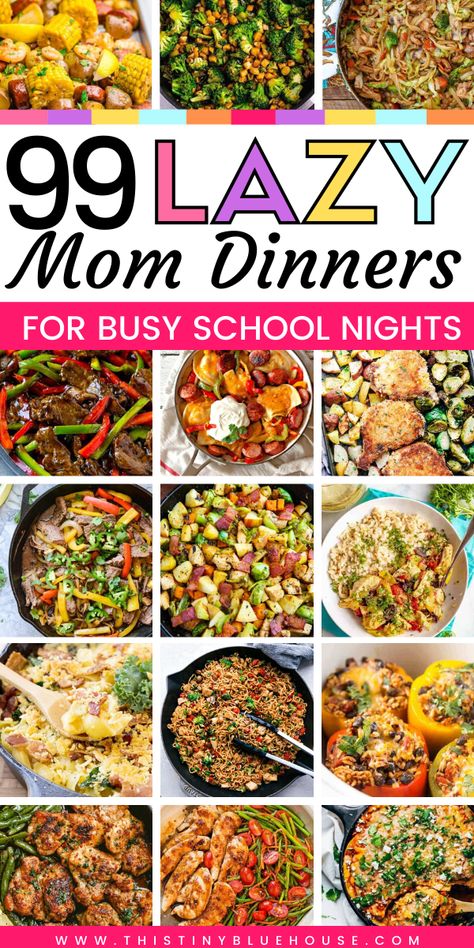 Lazy Mom Dinners, Super Simple Dinner, Simple Dinner Ideas, Lazy Dinners, Easy Supper, Dinner Recipes Easy Quick, School Night, Fast Dinners, Cheap Dinners