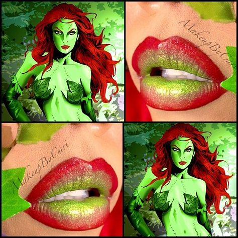 Poison Ivy Costume Diy, Ivy Makeup, Poison Ivy Makeup, Poison Ivy Halloween Costume, Poision Ivy, Ivy Cosplay, Halloween Fantasias, Ivy Costume, Poison Ivy Cosplay