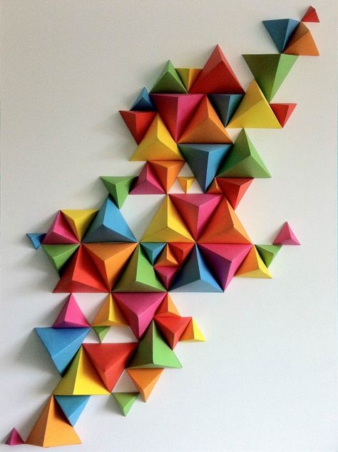 Tessellation Art, Origami Wall Art, Paper Wall Art, Origami Instructions, Seni Origami, Math Art, Collaborative Art, Paper Crafts Origami, Paper Crafts Diy Tutorials