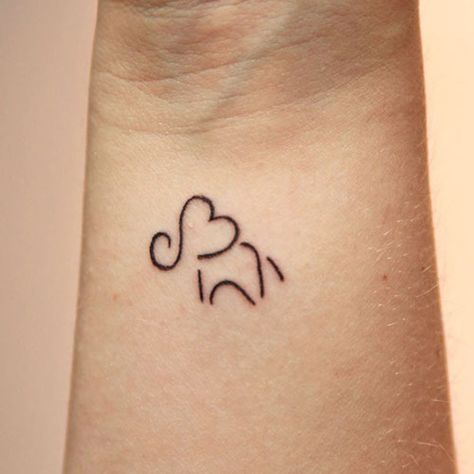 Unique Elephant Outline Tattoo with Heart - The Best Elephant Tattoo Designs - Cute Elephant Tattoo Designs and Ideas - Sexy Thigh Tattoo, Small Elephant Tattoo, Elephant Outline, Elephant Tattoo Meanings #elephanttattoo #elephantlove #tattoosforwomen #tattooideas Elephant Outline Tattoo, Tattoo With Heart, Elephant Tattoo Meaning, Tiny Elephant Tattoo, Cute Elephant Tattoo, Tatoo 3d, Tattoo Elephant, Elephant Outline, Elephant Tattoo Small